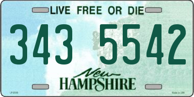 NH license plate 3435542