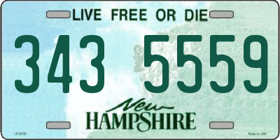 NH license plate 3435559