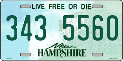NH license plate 3435560