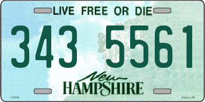 NH license plate 3435561
