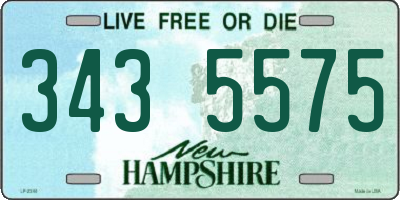 NH license plate 3435575