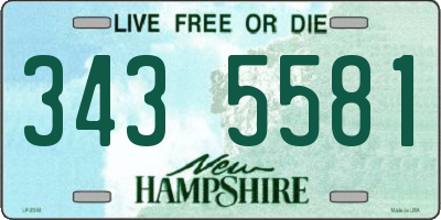 NH license plate 3435581