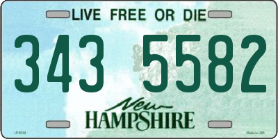 NH license plate 3435582