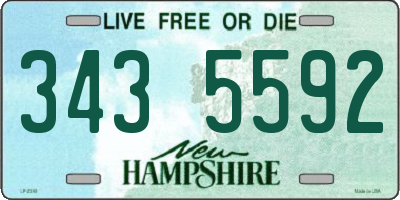 NH license plate 3435592