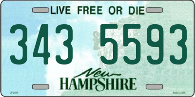 NH license plate 3435593