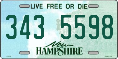 NH license plate 3435598