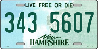 NH license plate 3435607