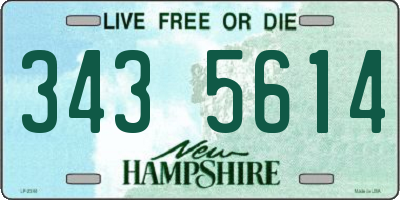 NH license plate 3435614