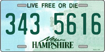 NH license plate 3435616