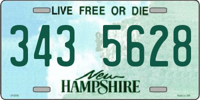 NH license plate 3435628