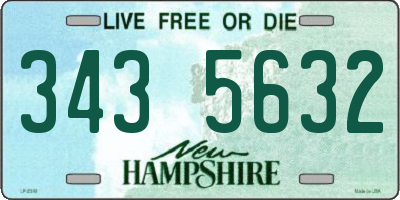 NH license plate 3435632