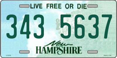 NH license plate 3435637