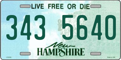 NH license plate 3435640