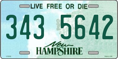 NH license plate 3435642