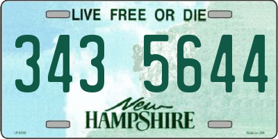 NH license plate 3435644