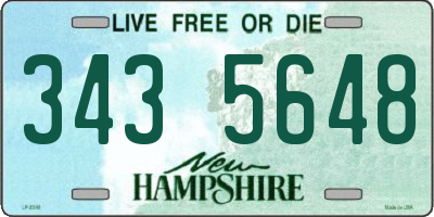 NH license plate 3435648