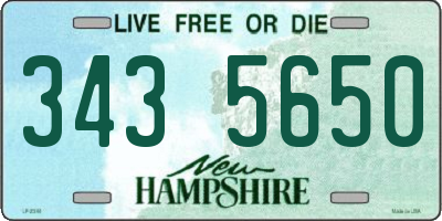 NH license plate 3435650