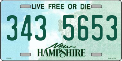NH license plate 3435653