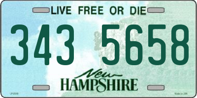 NH license plate 3435658