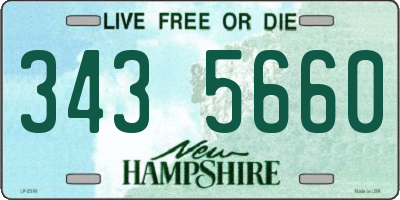 NH license plate 3435660