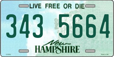 NH license plate 3435664