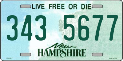 NH license plate 3435677