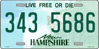 NH license plate 3435686