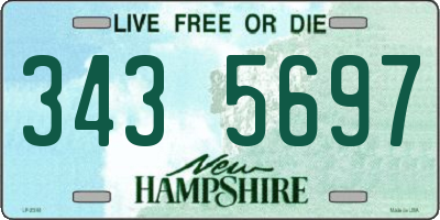 NH license plate 3435697