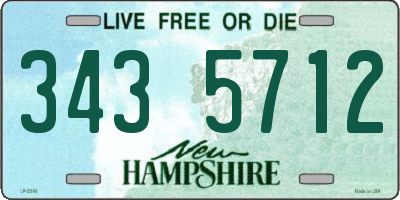 NH license plate 3435712