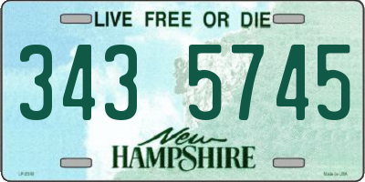 NH license plate 3435745
