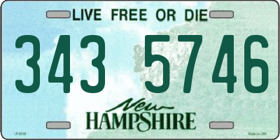 NH license plate 3435746