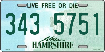 NH license plate 3435751