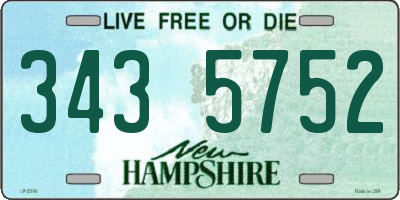 NH license plate 3435752