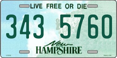 NH license plate 3435760