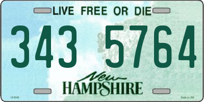 NH license plate 3435764