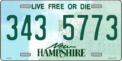 NH license plate 3435773