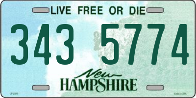 NH license plate 3435774