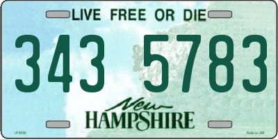 NH license plate 3435783