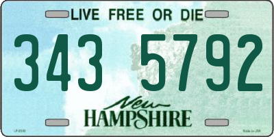 NH license plate 3435792