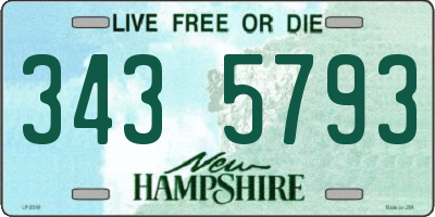 NH license plate 3435793