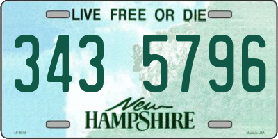 NH license plate 3435796