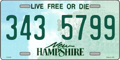 NH license plate 3435799