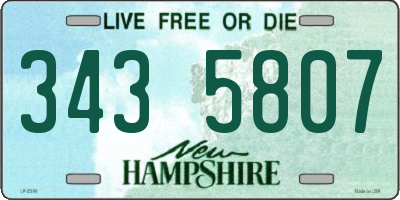 NH license plate 3435807