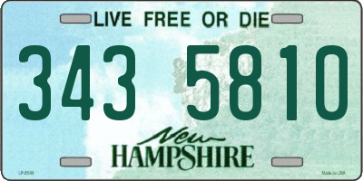 NH license plate 3435810