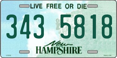 NH license plate 3435818