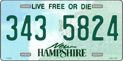 NH license plate 3435824
