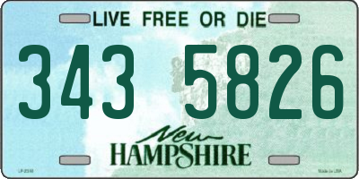 NH license plate 3435826