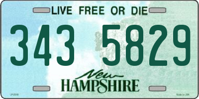 NH license plate 3435829