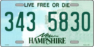 NH license plate 3435830