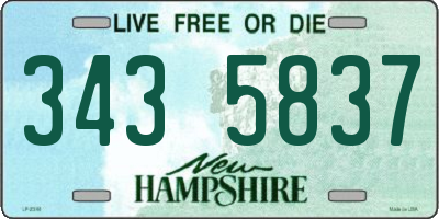NH license plate 3435837